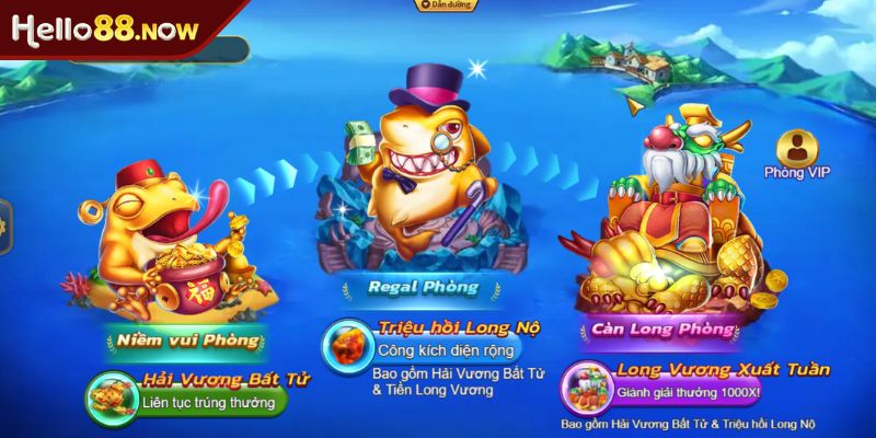 Tiềm Long Đánh Cá HELLO88 Mở Ra Hành Trình Săn Cá Bất Tận Đa dạng chế độ chơi